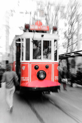 Le vieux tramway d'Istanbul