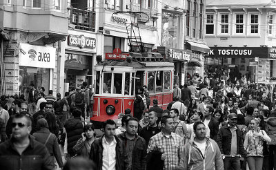 Le vieux tramway d'Istanbul