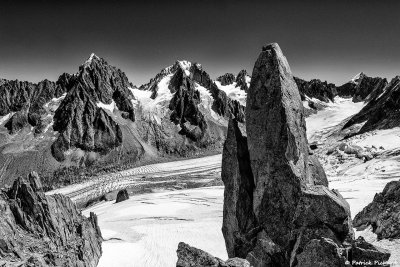 Le glacier de l'Argentire depuis les grands Montets