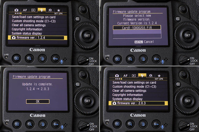1/8/2014  Firmware update for my Canon EOS 1D X