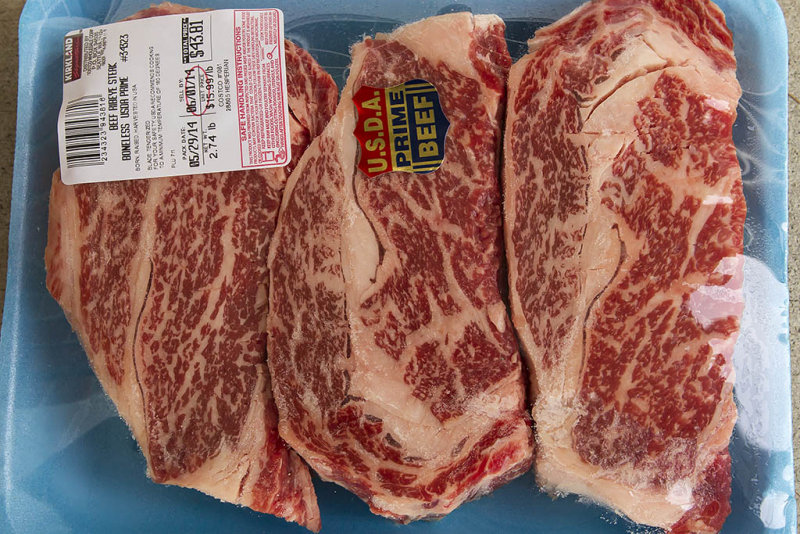5/29/2014  USDA Prime Ribeye steaks from Costco