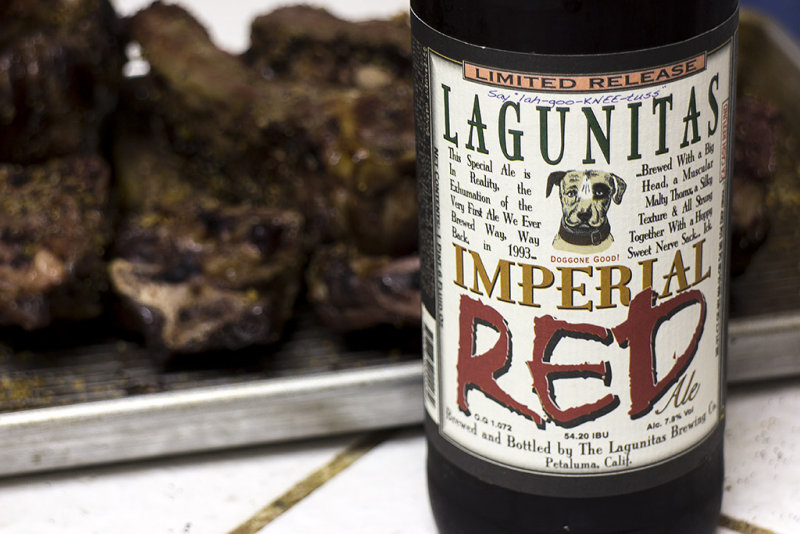10/30/2014  Beef ribs and Lagunitas ale