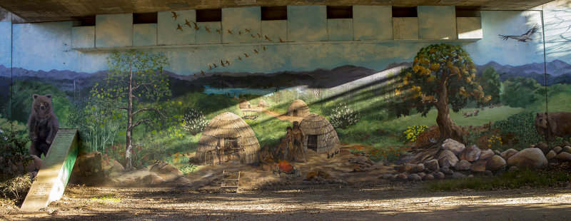 1/31/2015  Ohlone Village Mural under the Main Street bridge