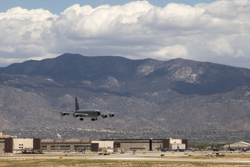 KC-135 landing at Albuquerque International Sunport ABQ and Kirtland Air Force Base