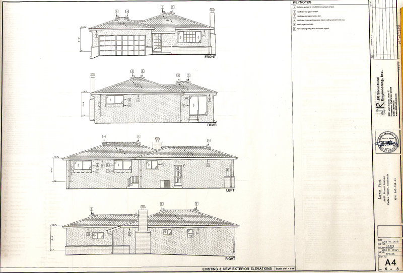 Existing and New Exterior Elevations A4 Sheet 5 of 8