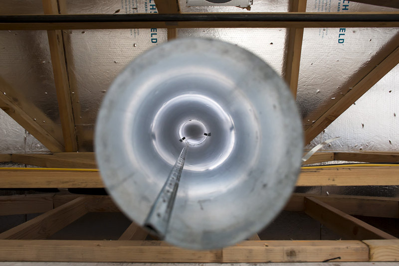 Looking up the range hood vent