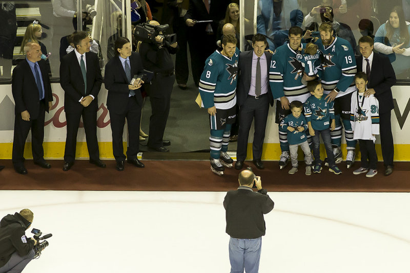 Patrick Marleau honored for his 1,000-game milestone