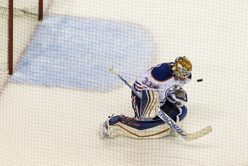 Cam Talbot makes a save