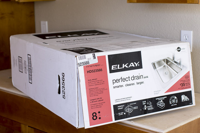 Elkay Innermost Perfect Drain Dual Mount Stainless Steel 27 inch 4 Hole Single Bowl Kitchen Sink
