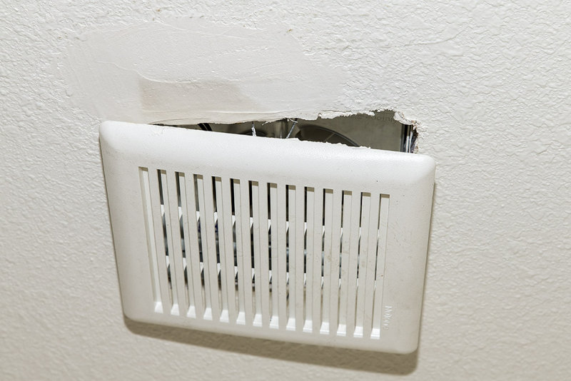 Hall Bathroom Fan ceiling hole repair