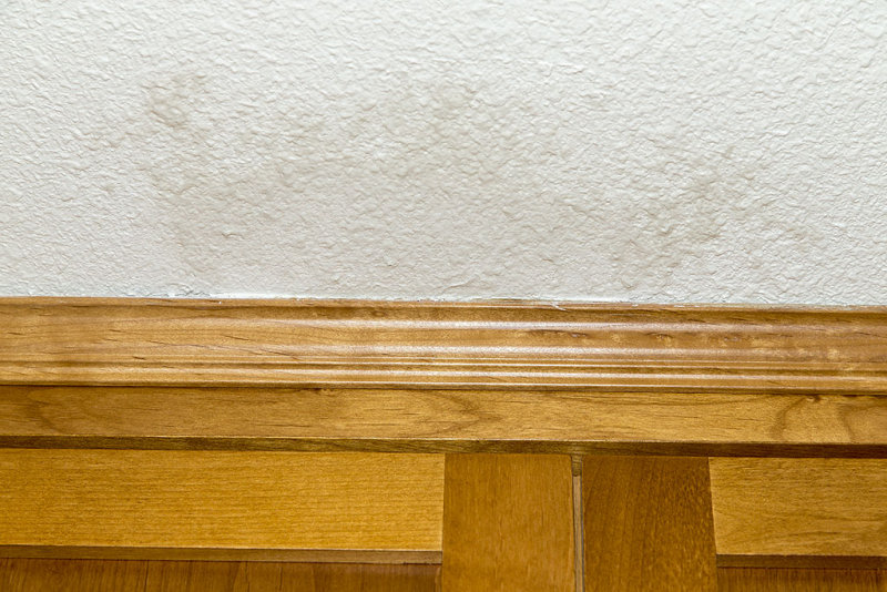 Kitchen ceiling hole repair with texture