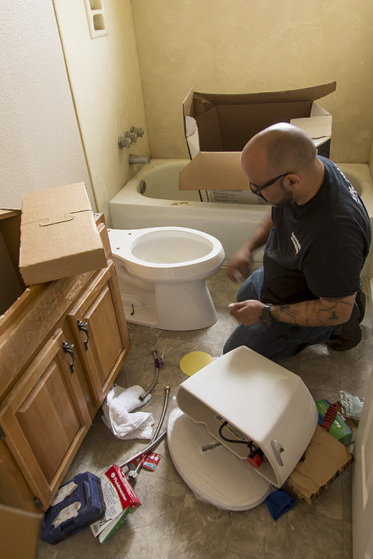 Installing the toilet