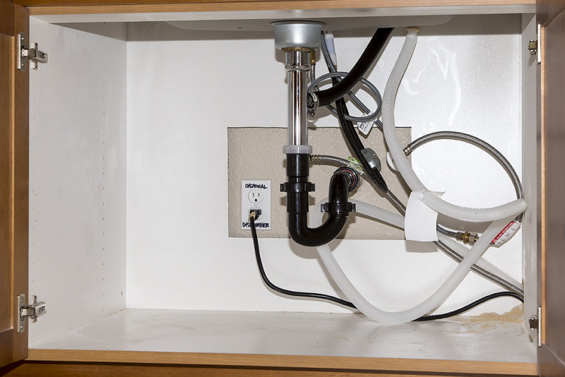 Under the kitchen sink