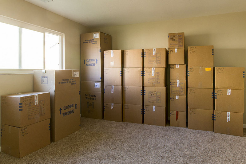 Boxes of my clothes