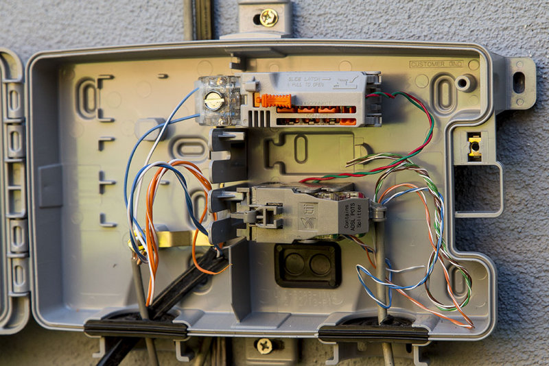 Telephone Network Interface with ADSL filter