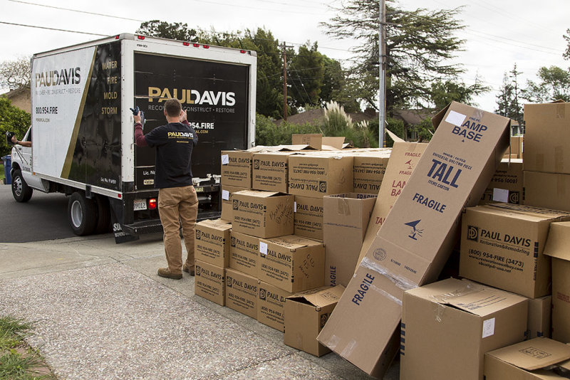 Picking up the boxes
