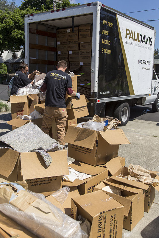 Picking up the boxes
