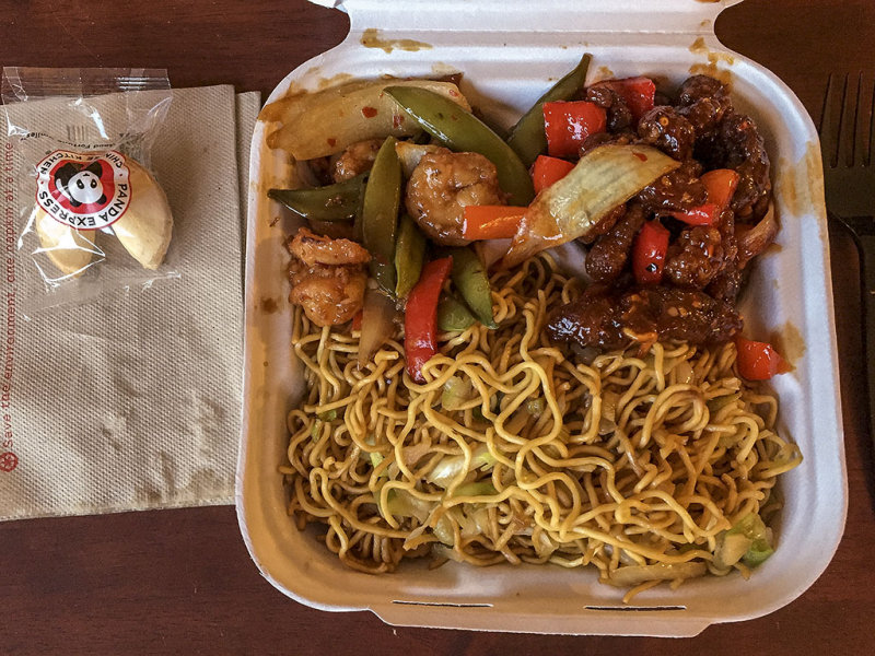 4/2/2016  Chow Mein, Pacific Chili Shrimp, Beijing Beef at Panda Express