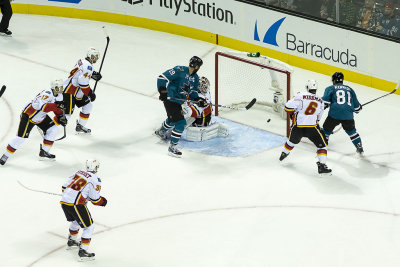 Calgary Flames vs San Jose Sharks - October 19, 2013