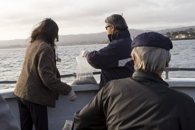 The cremated remains of my aunt are scattered in the ocean.