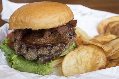 7/12/2014  Bacon Burger and Homemade chips