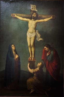 Mission Carmel Catholic church painting of Jesus crucified _MG_7805.jpg