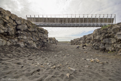 The Bridge between two continents at Sandvík