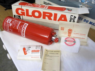 Gloria Fire Extinguisher, NOS, Date Code 1968 - Photo 1
