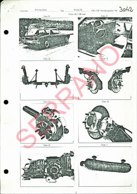 1970 Porsche 914-6 FIA / CSI Homologation Document No. 3042 (German) Page 2