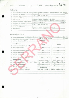 1970 Porsche 914-6 FIA / CSI Homologation Document No. 3042 (German) Page 7