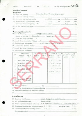 1970 Porsche 914-6 FIA / CSI Homologation Document No. 3042 (German) Page 11