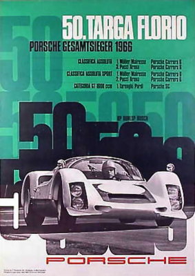 Porsche 906 - 1966 Targa Florio Poster