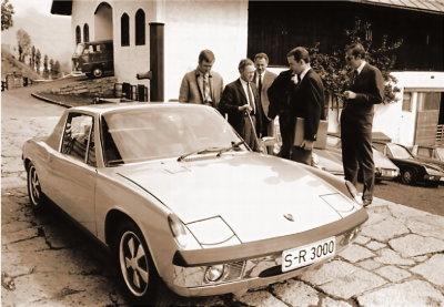 1969 - Ferry Porsche with his VW-Porsche 914-8
