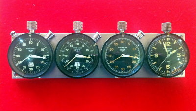 Heuer Master Time, Monte Carlo Quad-Rallye Timer Set, Used - Asking Approx $10,000 (20120714)