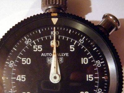 Heuer Auto-Rallye 2-Button 60-Min Decimal Rallye Timer, Used - eBay SOLD Best Offer $1,000 (20140422)