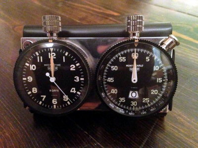 Heuer Master Time 8-Day & Monte Carlo 2-Button Rallye Set Used - Early911Sregistry - Asking $4,500 (20140602)