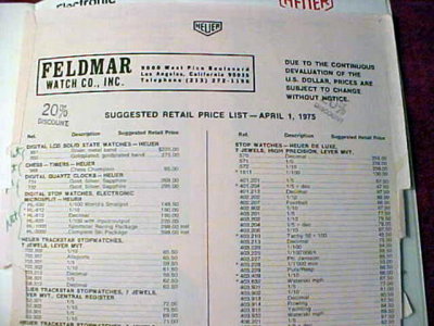 Heuer Catalog 1975 English - eBay Photo 9