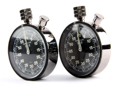 Heuer Auto-Ralley 2-Button Rallye Timers Set Used - eBay SOLD $3,550 (20110528)