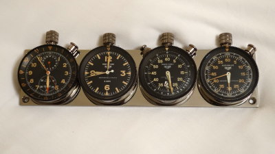 Heuer Super Autavia and Abercrombie & Fitch Co. Triple Rallye Timer Matched Set on Heuer Quad Plate - Photo 15