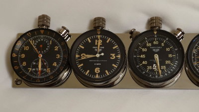 Heuer Super Autavia and Abercrombie & Fitch Co. Triple Rallye Timer Matched Set on Heuer Quad Plate - Photo 16