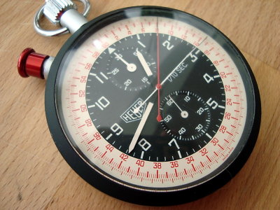 Heuer 1/5 Split Second Chrono Pocket Timer Watch 2-Button - eBay SOLD! $1,275 (20121214)