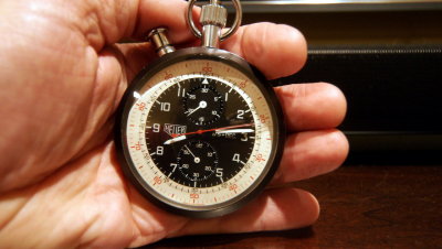 Heuer 1-5 Split Second Chronograph Pocket Timer - Arrival Photo 2