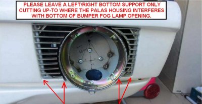 SAMPLE Photo - How Much to Cut off at Bottom of Bumper Lamp Opening - Photo 2