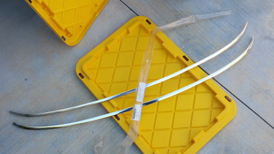 Windshield Alloy Trim One-Piece Bottom, OEM, NOS