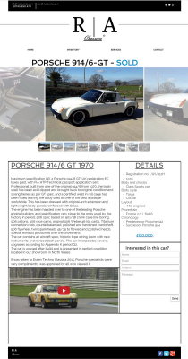 R | A Classics - North Wales - 914-6 GT Conversion For Sale Asking 130,000 (b)