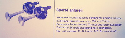 356 / 911 BOSCH Sport-Fanfaren Dual-Tone Electric Horns for 6v & 12v System