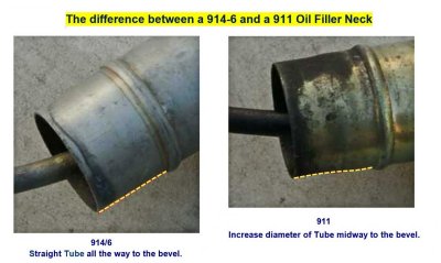 914-6 and 911 Oil Filler Neck Comparison Difference