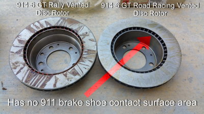 914-6 GT Rally vs. Road Racing Vented Disc Rotors Rear