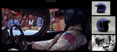 24 Hours Le Mans Movie - Steve McQueen's Movie Helmet and a very nice Reproduction