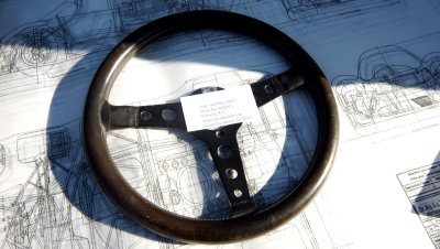 Joe Siffert / Solar Productions Momo Italy Prototipo Leather Covered Steering Wheel - Photo 1